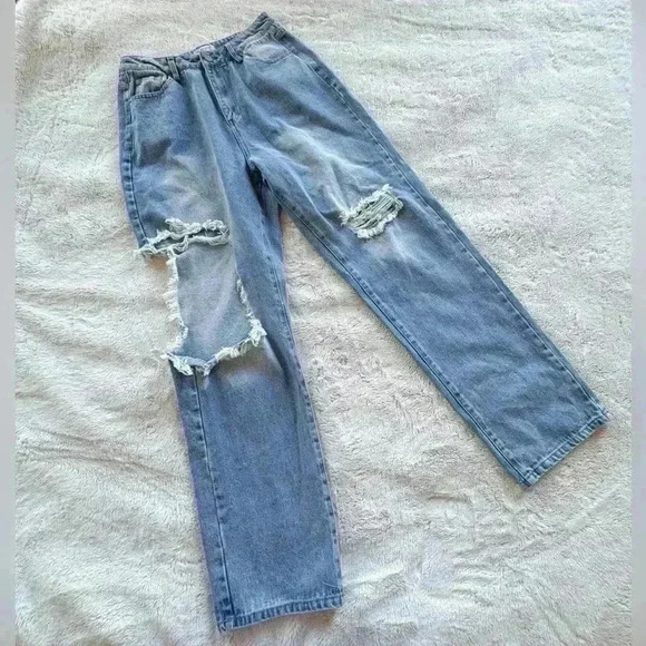 Nichole Lynel Distressed Jeans size S - Picture 1 of 4